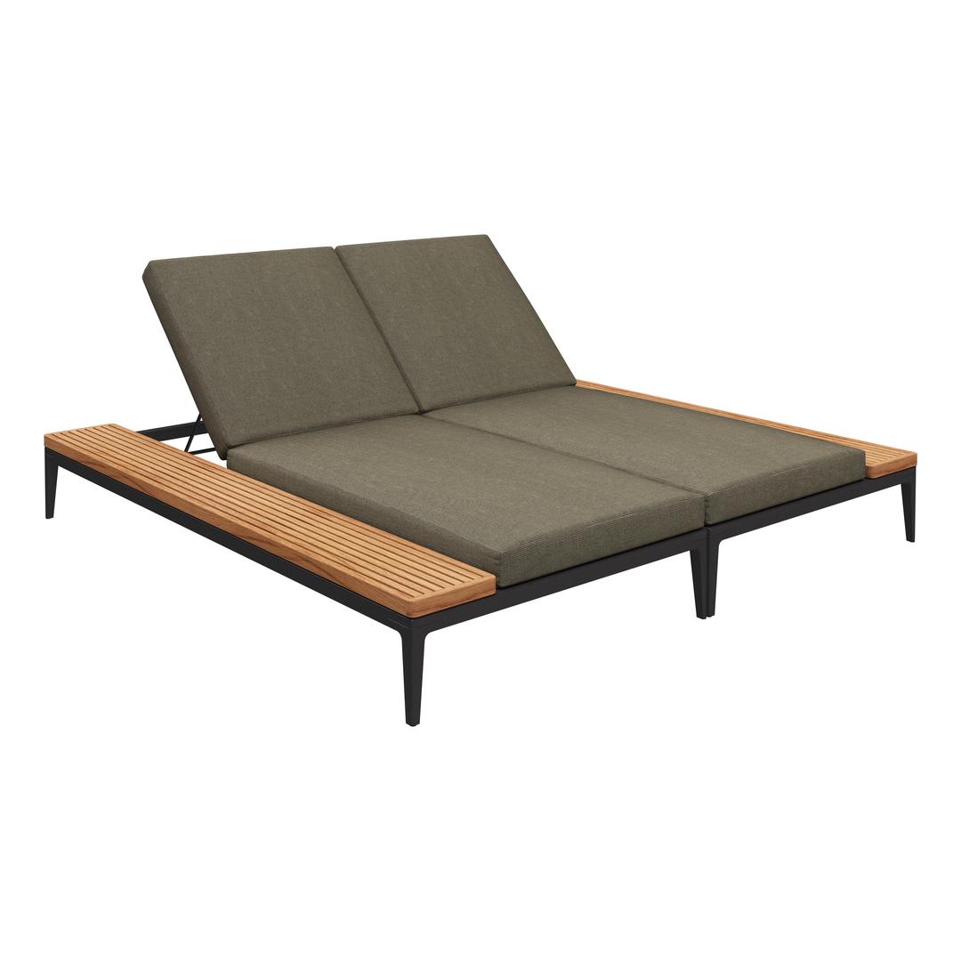 Gloster Grid Aluminum Double Chaise Lounge
