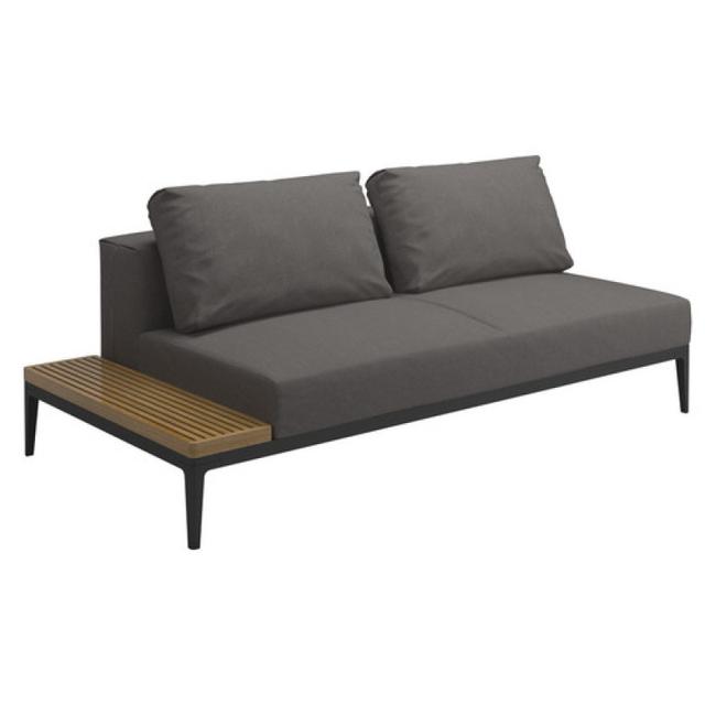 Gloster Grid Left End Table Outdoor Sectional Unit