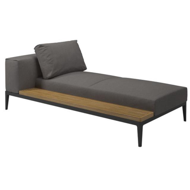 Gloster Grid Left Chaise Outdoor Sectional Unit