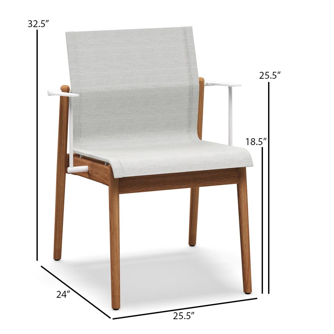 Gloster Sway Stacking Sling Dining Armchair - Dims Gloster Sway Stacking Sling Dining Armchair - Dims