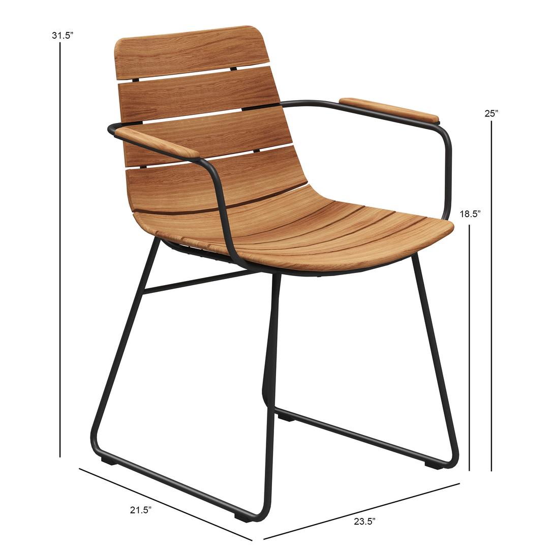 Gloster William Teak Dining Armchair - Dims Gloster William Teak Dining Armchair - Dims