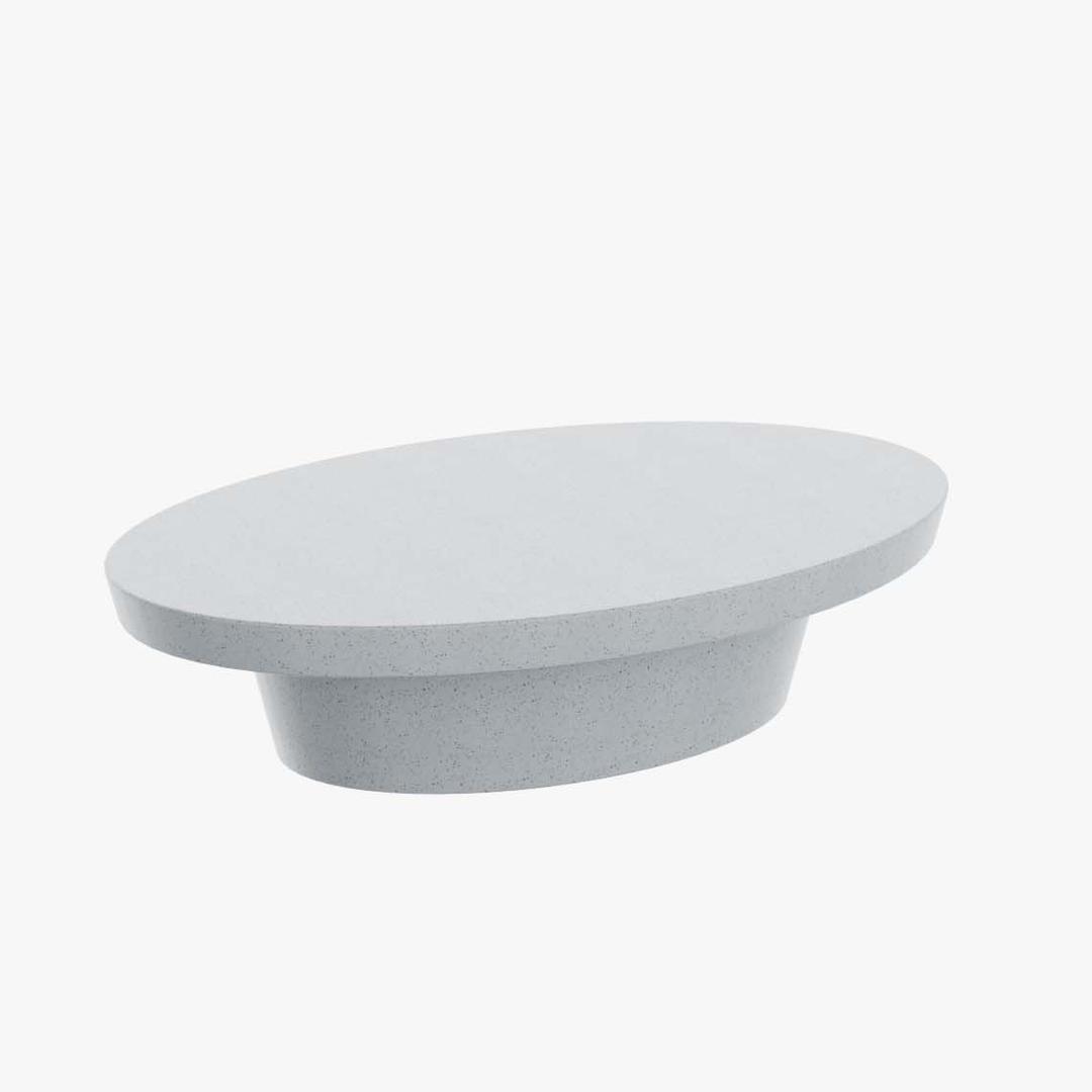 Zachary A. Design Cashi 68" Oval Low Table