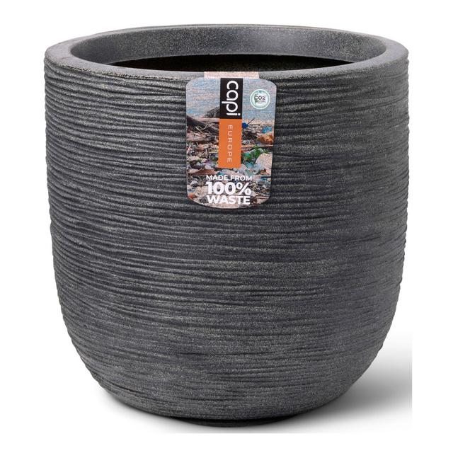Capi Waste Rib NL Ball Planter Pot - Terrazzo Grey