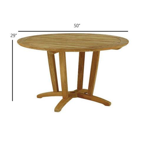 Kingsley Bate Amalfi 50" Round Dining Table - Dimension Kingsley Bate Amalfi 50" Round Dining Table - Dimension