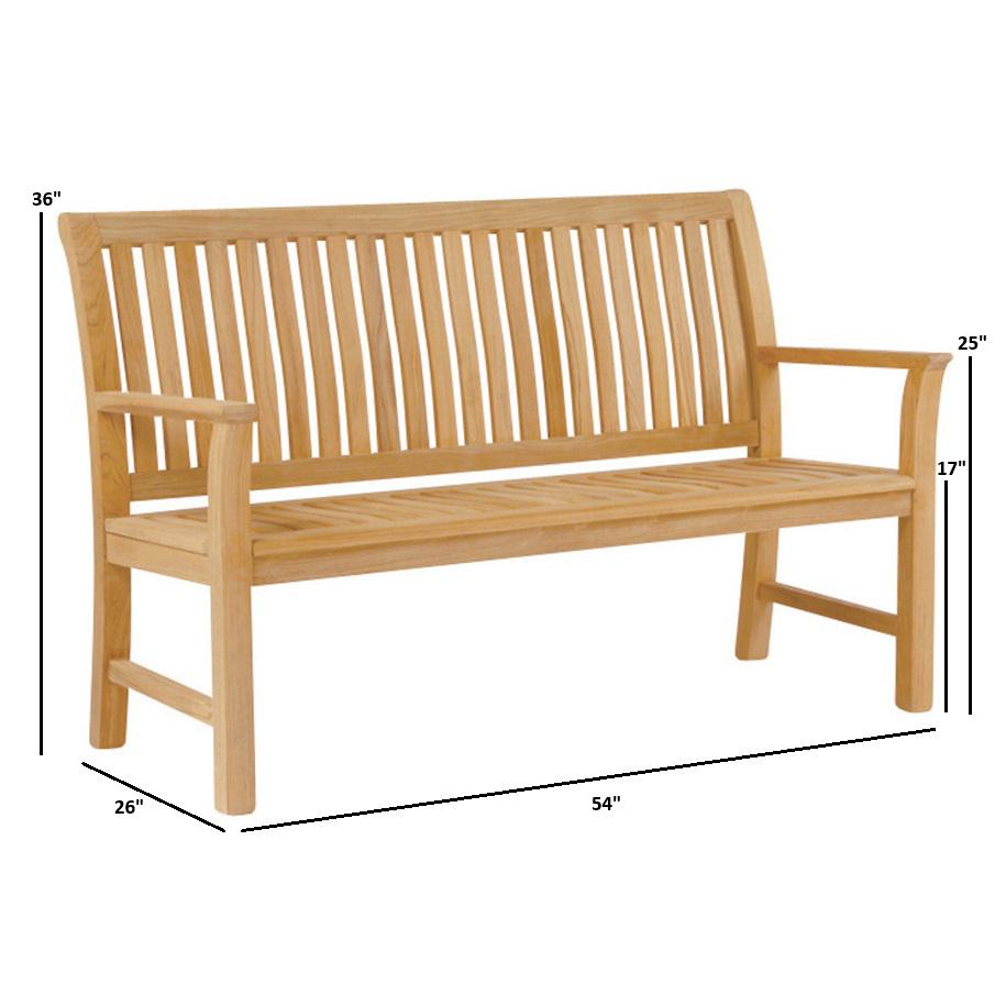 Kingsley Bate Chelsea 4.5' Bench - Dimension Kingsley Bate Chelsea 4.5' Bench - Dimension
