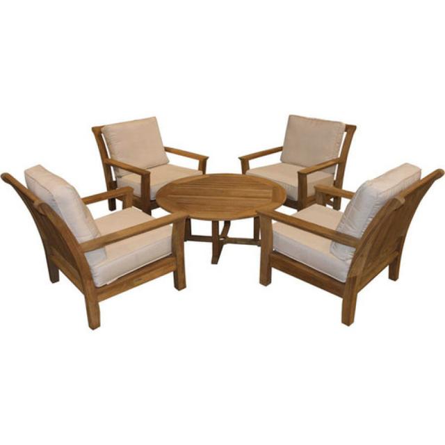 Kingsley Bate Chelsea 4-Seat Chat Set with 42&quot; Round Coffee Table