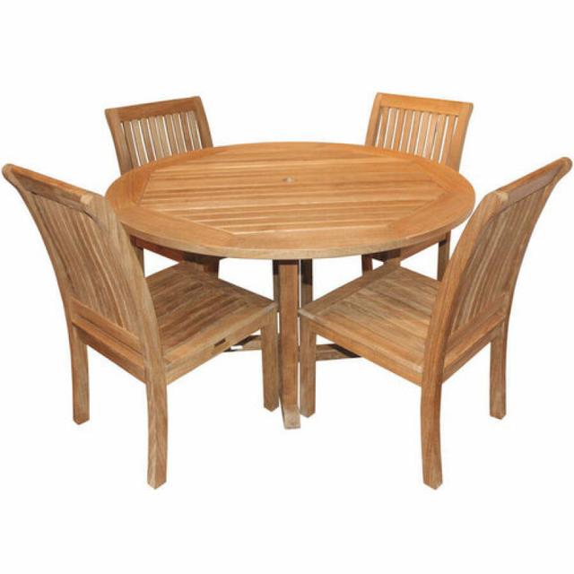 Kingsley Bate Chelsea 4-Seat Round Dining Set