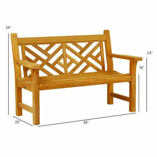 Kingsley Bate Chippendale 4' Bench - Dimension Kingsley Bate Chippendale 4' Bench - Dimension
