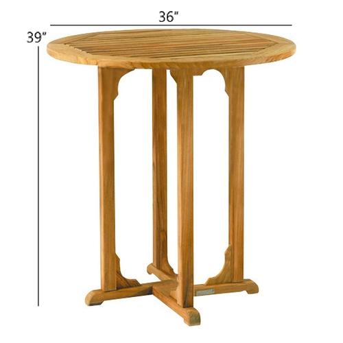 Kingsley Bate Essex 36" Round Bar Table - Dimension Kingsley Bate Essex 36" Round Bar Table - Dimension