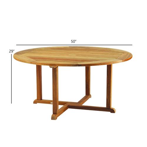 Kingsley Bate Essex 50" Round Dining Table - Dimension Kingsley Bate Essex 50" Round Dining Table - Dimension