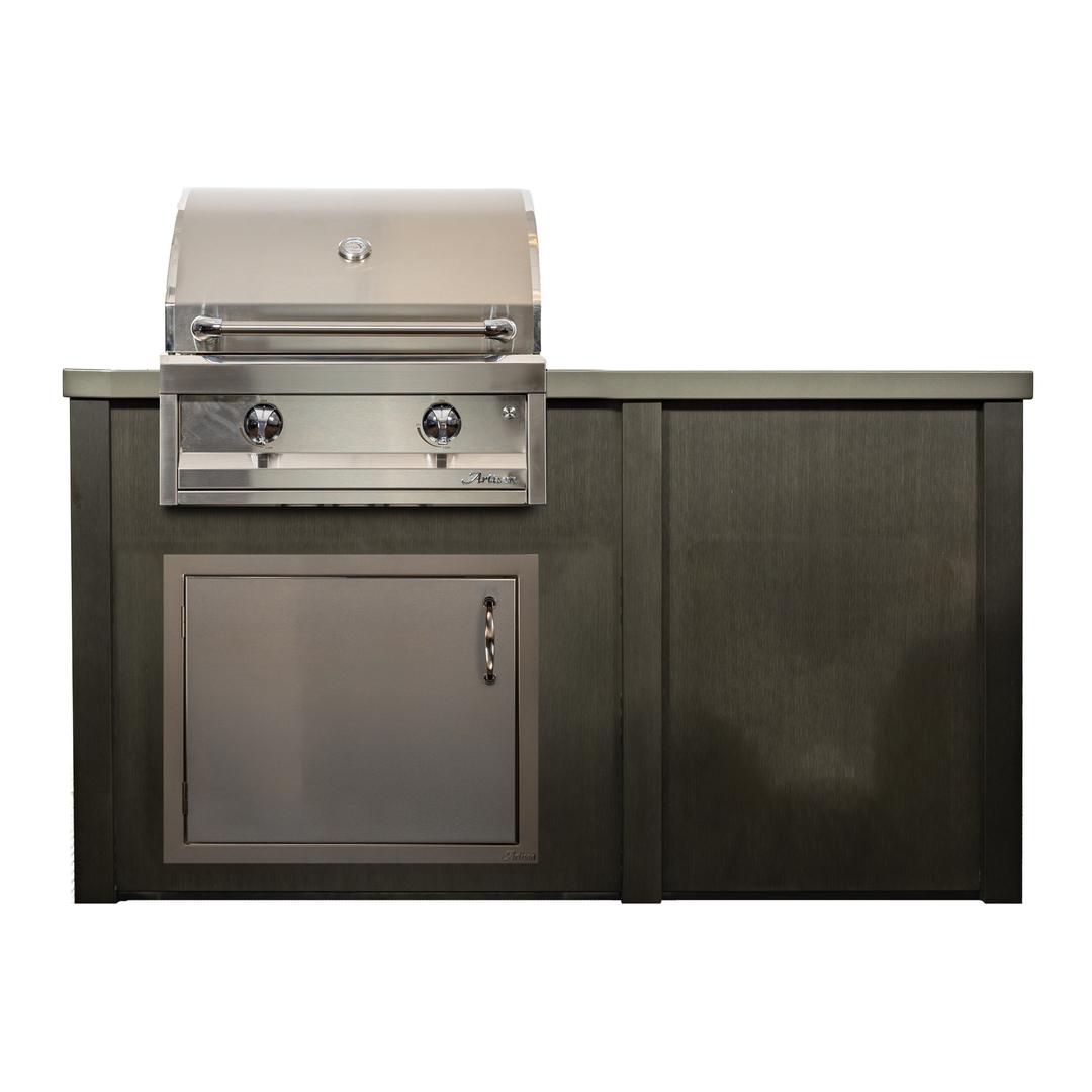 Haven Outdoor 5.5' Outdoor Kitchen Island with American Eagle 26" Grill