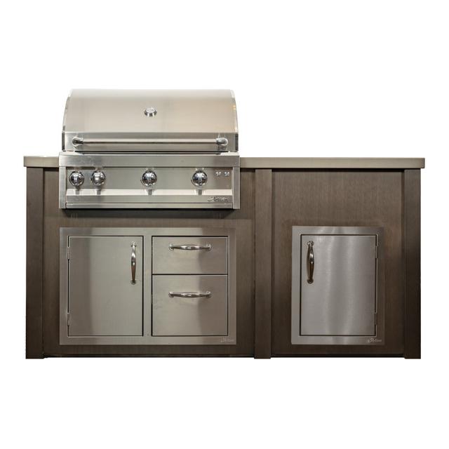Outdoor Solutions 6' Outdoor Kitchen Island with 32&quot; Artisan Professional Grill