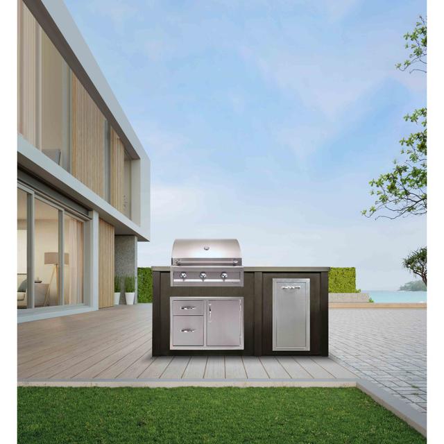 Outdoor Solutions 6' Outdoor Kitchen Island with 32&quot; American Eagle Grill