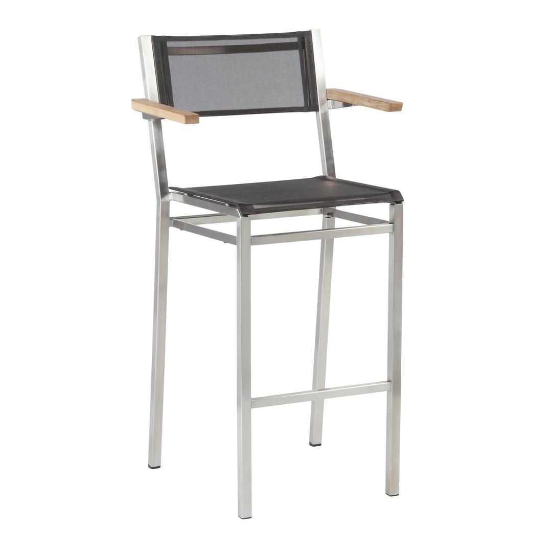 Barlow Tyrie Equinox Sling Bar Armchair - Raw Stainless Steel