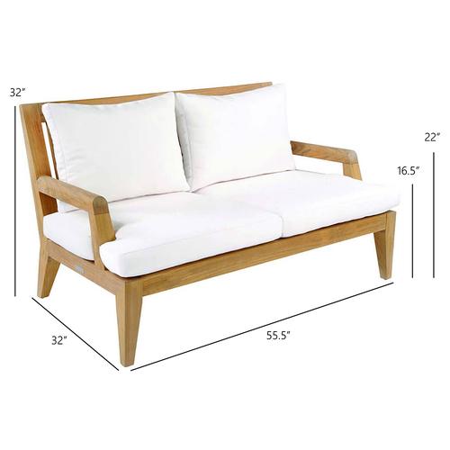 Kingsley Bate Mendocino Settee - Dimension Kingsley Bate Mendocino Settee - Dimension