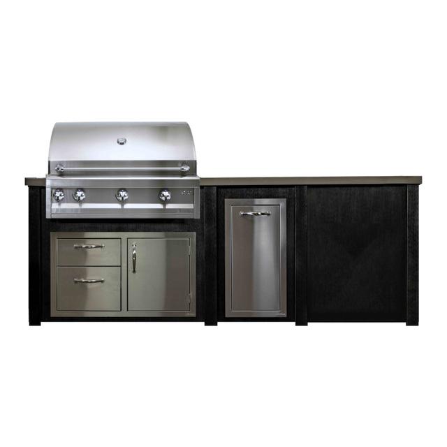Outdoor Solutions 8' Outdoor Kitchen Island with 36&quot; Artisan Professional Grill