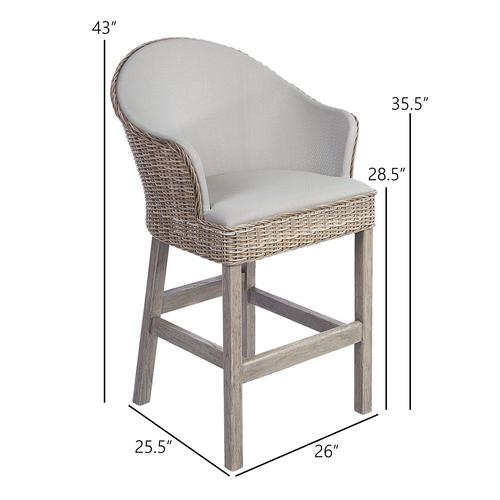 Kingsley Bate Milano Bar Chair - Dimension Kingsley Bate Milano Bar Chair - Dimension