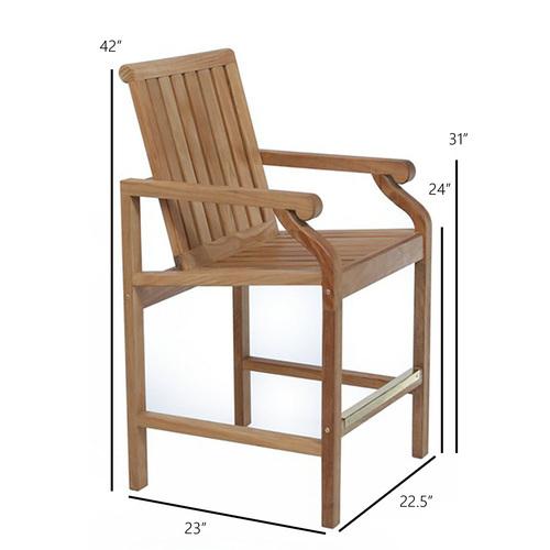 Kingsley Bate Nantucket Counter Stool - Dimension Kingsley Bate Nantucket Counter Stool - Dimension