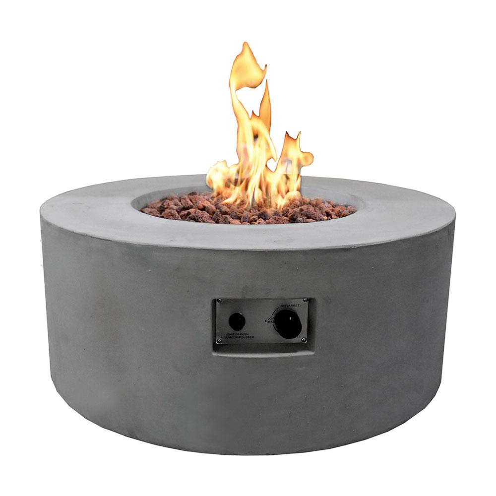 Modeno Tramore 34" Round Concrete Gas Fire Table