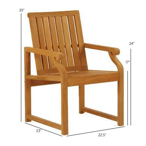 Kingsley Bate Nantucket Dining Chair - Dimension Kingsley Bate Nantucket Dining Chair - Dimension