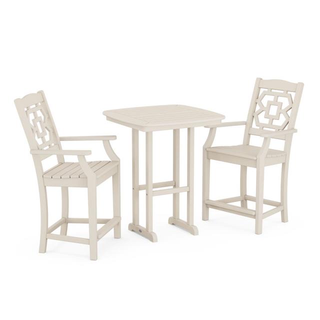 Polywood Chinoiserie 3-Piece Counter Set