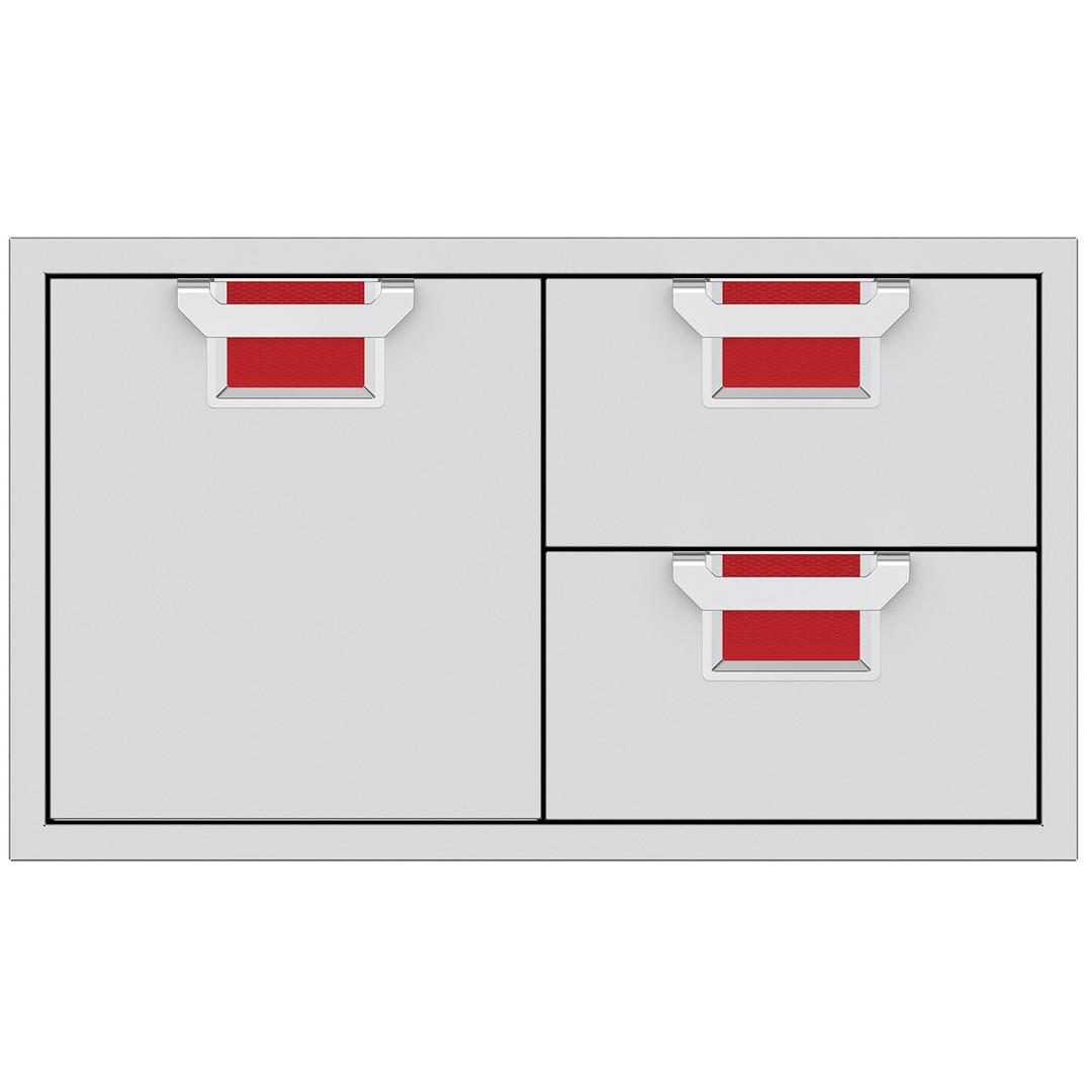 Hestan Aspire 36" Double Drawer and Storage Door Combo Outdoor Kitchen Cabinet