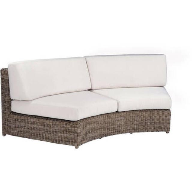 Kingsley Bate Sag Harbor Curved Armless Settee Outdoor Sectional Unit