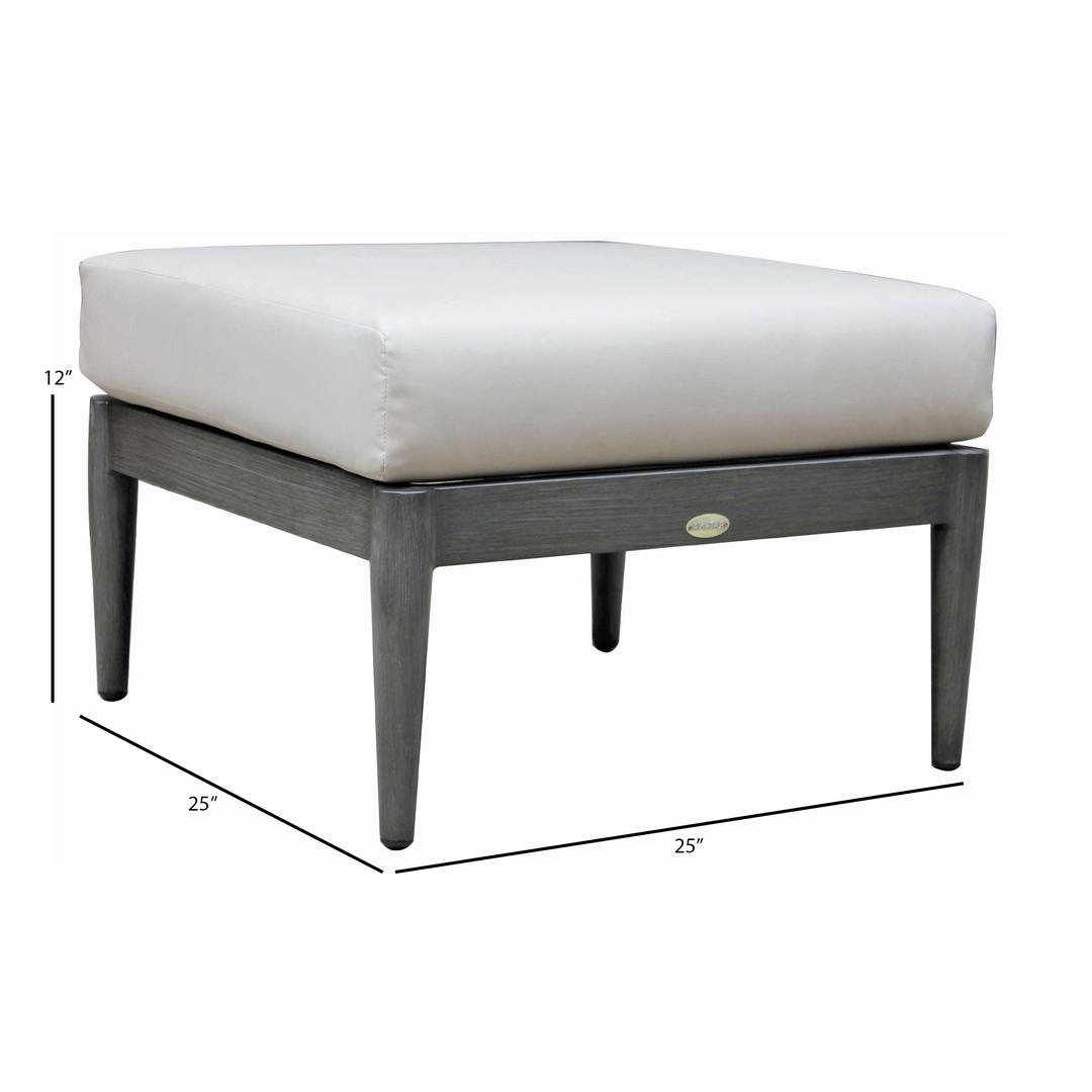 Ratana Bolano Aluminum Ottoman - Dims Ratana Bolano Aluminum Ottoman - Dims