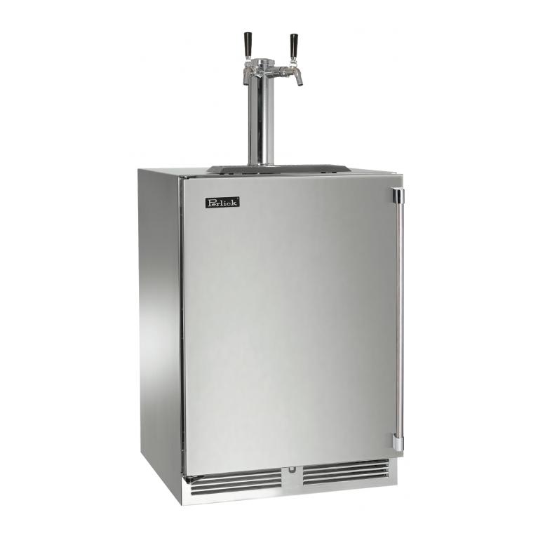 Perlick Signature Series 24" Double Tap Outdoor Beverage Dispenser - Marine and Coastal Series