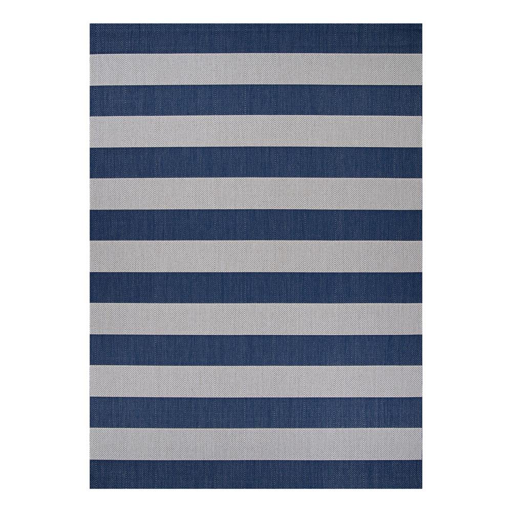 Couristan Afuera Yacht Club Midnight Blue/Ivory Indoor/Outdoor Rug