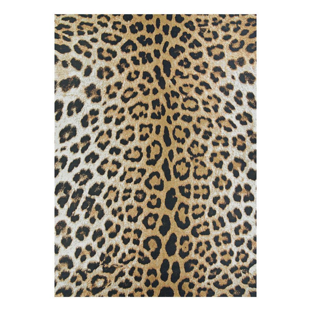 Couristan Dolce Amur Leopard New Gold Indoor/Outdoor Rug