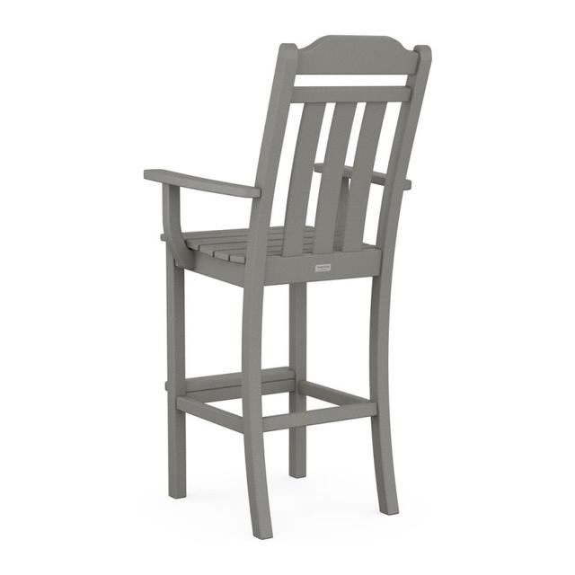 Polywood Country Living Arm Chair 7-Piece Bar Set with Trestle Legs