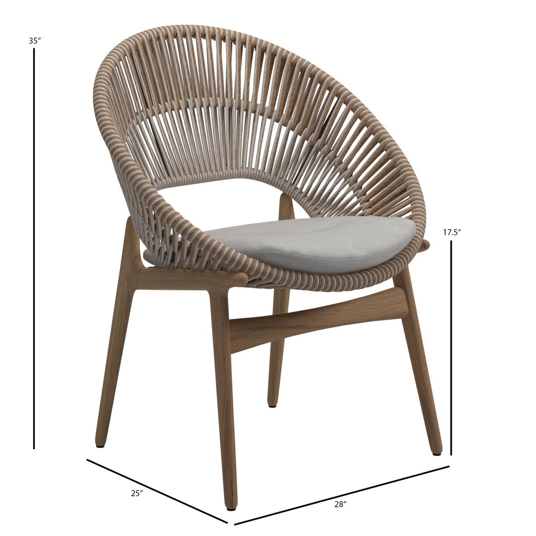 Gloster Bora Teak Dining Chair - Dims Gloster Bora Teak Dining Chair - Dims