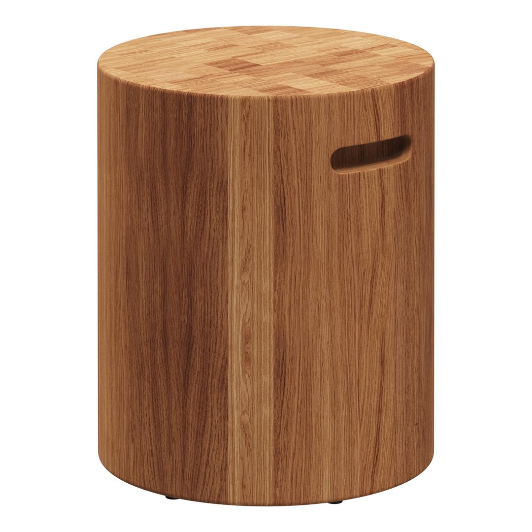 Gloster Deco Block 15" Teak Round Side Table