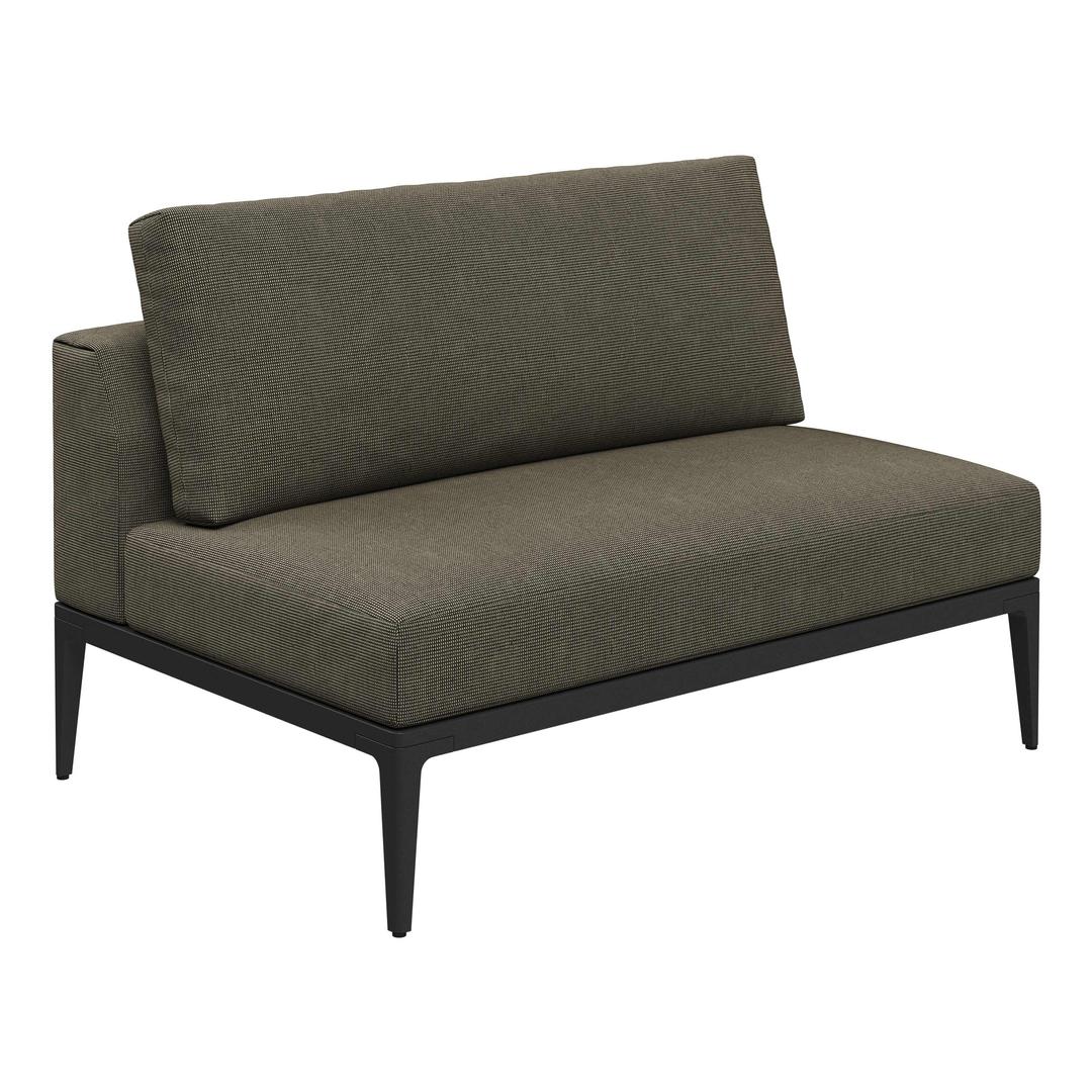 Gloster Grid Upholstered Armless Dining Sofa