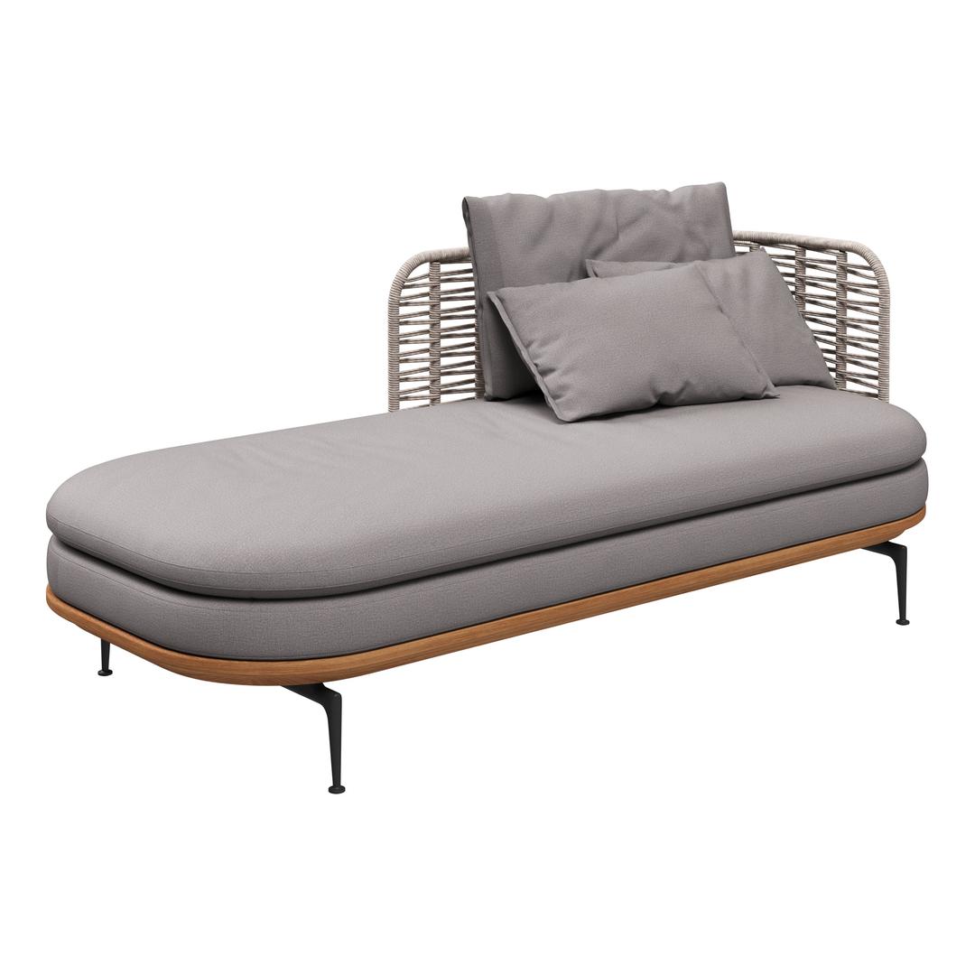 Gloster Mistral Woven Low Back Right Chaise Outdoor Sectional Unit