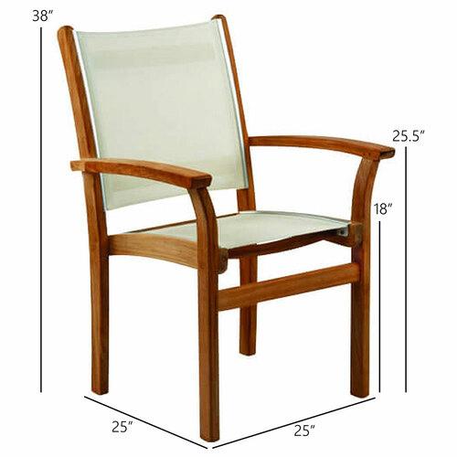 Kingsley Bate St. Tropez Stacking Armchair - Dimension Kingsley Bate St. Tropez Stacking Armchair - Dimension