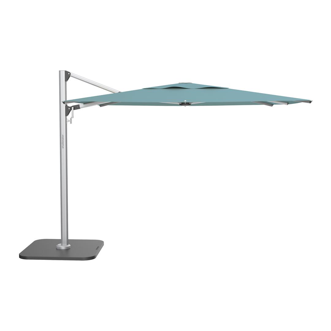 Shademaker Solaris 10' Square Aluminum Commercial Cantilever Patio Umbrella