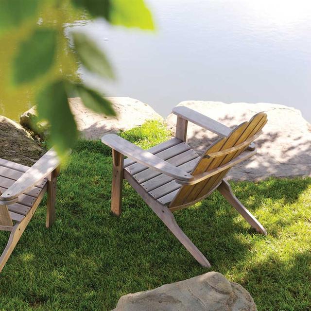 Kingsley Bate Adirondack 3-Piece Set with 20&quot; Round Side Table
