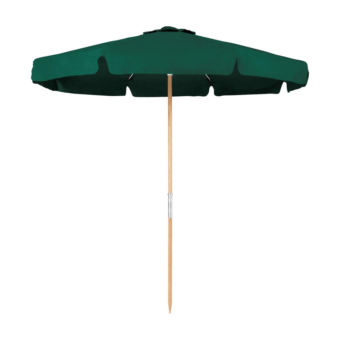 FiberBuilt 7.5' Octagonal Wood Market Beach Umbrella