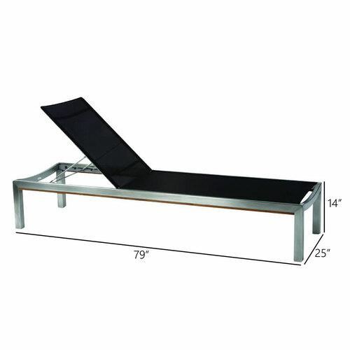 Kingsley Bate Tiburon Chaise Lounge - Dimension Kingsley Bate Tiburon Chaise Lounge - Dimension