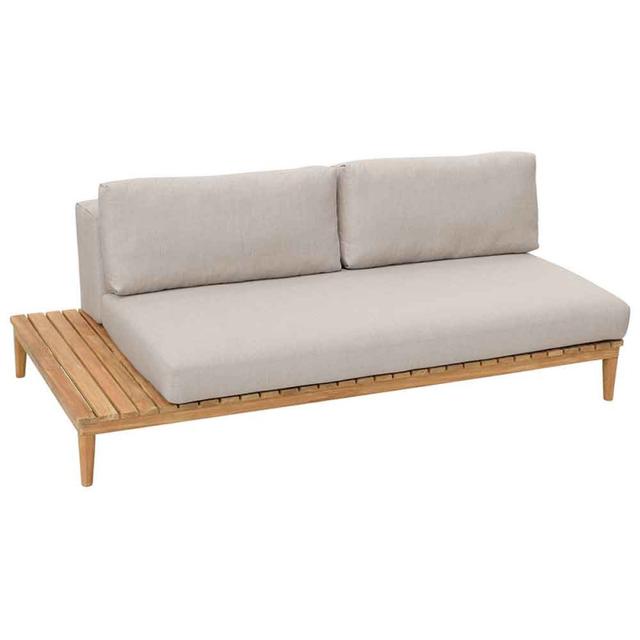 Kingsley Bate Lotus Sectional Settee with Right Table