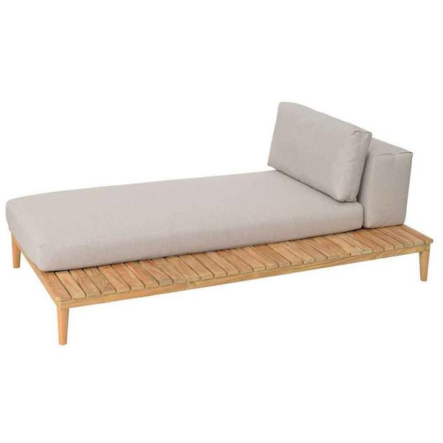 Kingsley Bate Lotus Sectional Chaise with Right Table