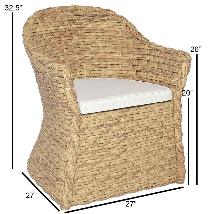 Kingsley Bate Vero Dining Armchair - Dimensions Kingsley Bate Vero Dining Armchair - Dimensions
