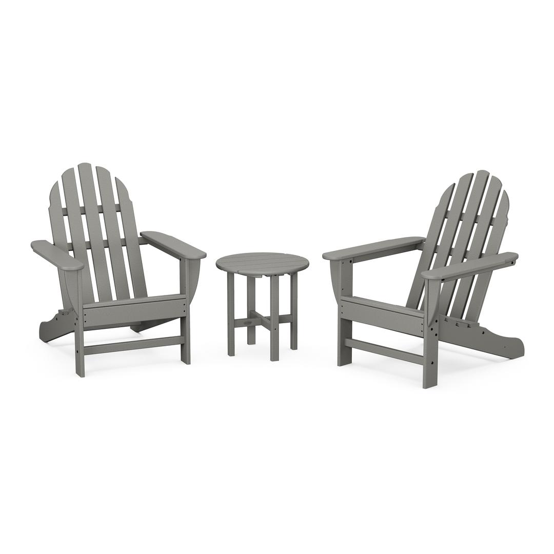 Polywood Classic 3-Piece Adirondack Chair Set