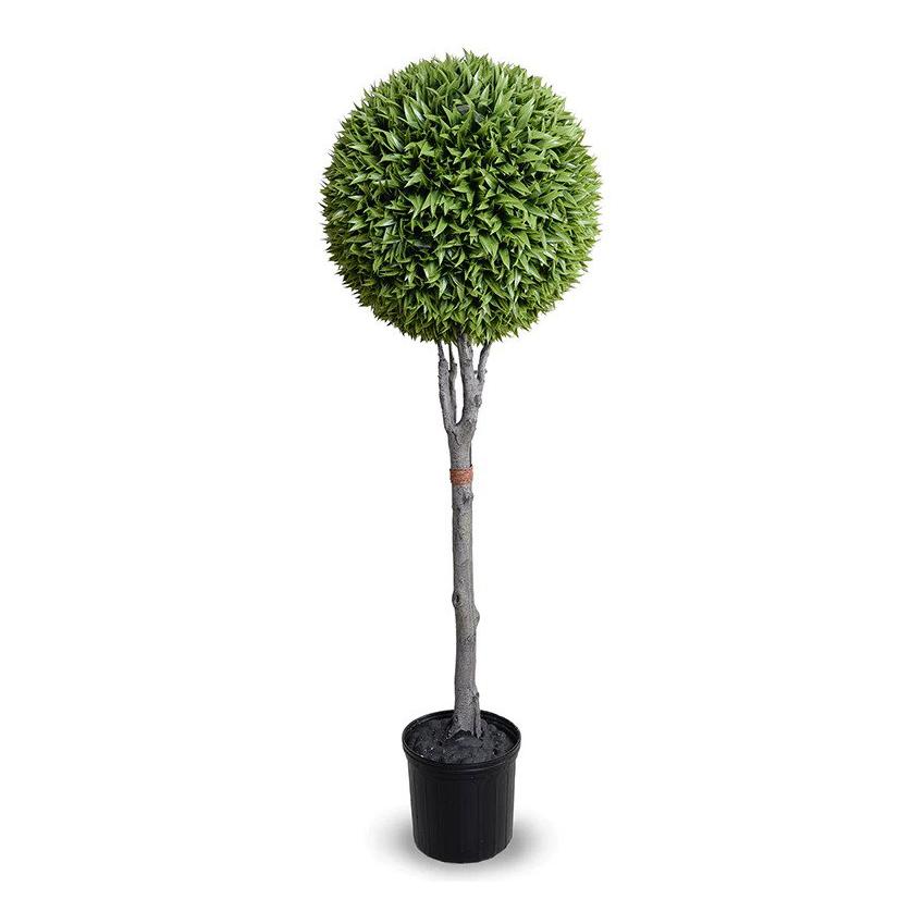 Enduraleaf 70" Faux Broadleaf Podocarpus Ball Topiary