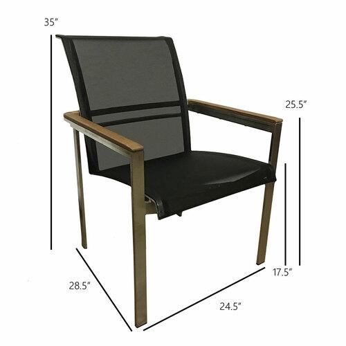 Kingsley Bate Tivoli Stacking Dining Armchair - Dimension Kingsley Bate Tivoli Stacking Dining Armchair - Dimension