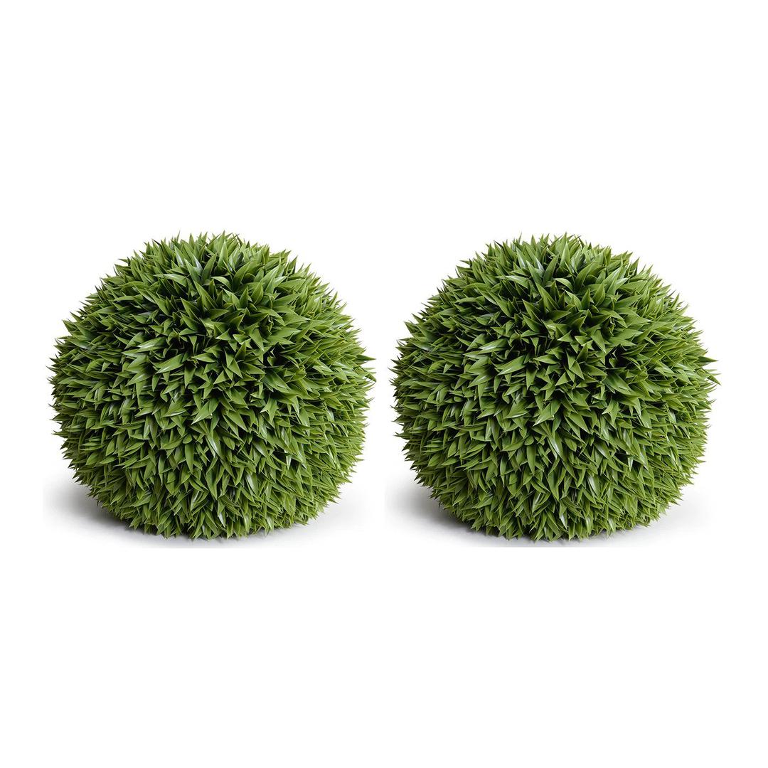 Enduraleaf 23" Faux Podocarpus Ball Set of 2