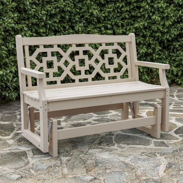 Polywood Chinoiserie 48” Glider Bench