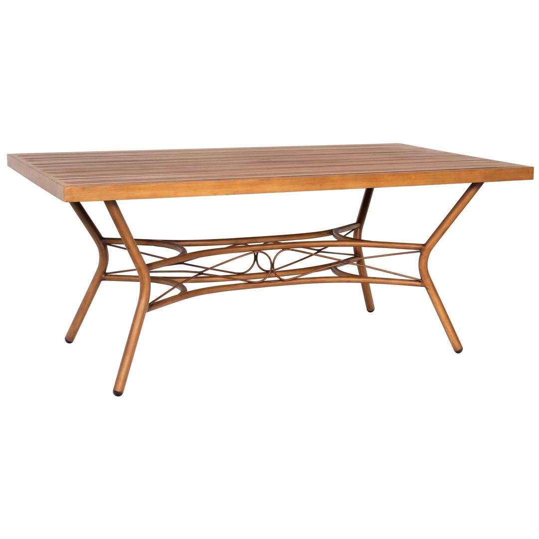 Woodard Cane 72" Aluminum Rectangular Dining Table